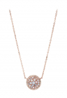 Colier auriu rose cu pandantiv rotund - Auriu rose