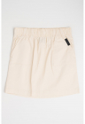 Fusta mini cu talie elastica - Bej deschis