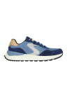 Pantofi sport de piele intoarsa cu insertii de plasa - Albastru deschis/Albastru