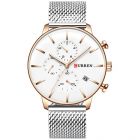 Ceas barbatesc Curren, Quartz, Cronograf, Afisaj Data, Steel – Watch24.ro