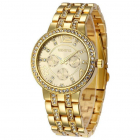 Ceas dama Quartz, Geneva Crystal Auriu