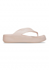 Papuci flip-flop flatform cu logo Getaway - Bej