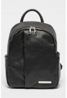 Rucsac de piele cu barete ajustabile - Negru