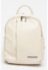 Rucsac de piele cu barete ajustabile - Bej deschis