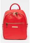 Rucsac de piele cu logo - Rosu vermillion
