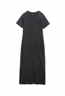 Rochie midi din tricot - bumbac - negru