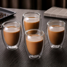 Set 4 Pahare Cafea cu Pereti Dubli 350 ml – Mindblower.ro
