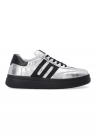 Pantofi sport din piele naturala cu aspect metalizat