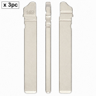 Set 3 lame cheie auto 149# HU162T pentru MQB, fara canal pe lama, compatibile VW Audi Skoda Seat