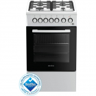 Aragaz mixt Arctic ACM5611DTL, Gaz, 4 arzatoare, Arzatoare cu eficienta ridicata, Timer, 50 cm, Alb