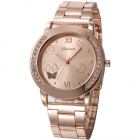 Ceas dama Quartz, Geneva, Butterfly Rose – Watch24.ro