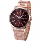 Ceas dama Geneva, Quartz, Rose Gold / Maro – Watch24.ro
