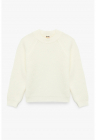Pulover tricotat cu maneci raglan - Alb fildes