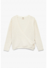 Cardigan petrecut tricotat - Alb murdar