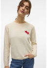 Pulover slim fit din amestec de lana – Rosu/Bej melange – FashionDays.ro