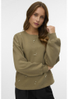 Bluza de trening cu perle sintetice – Verde sparanghel – FashionDays.ro