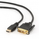 CABLU video GEMBIRD, adaptor HDMI (T) la DVI-D SL (T), 4.5m, conectori auriti, negru, „CC-HDMI-DVI-15” (timbru verde 0.8 lei) – PCMadd.com