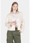 Jacheta cu buzunare pe piept – Alb fildes – FashionDays.ro