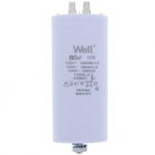 Condensator pornire motor 400V 80uF cu pin, Well MOTCAP-80UF-PN-WL – Vonmag.ro
