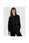 Hanorac Femei  Modal Negru SportStyle Gluga Raglan - Negru