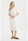 Rochie midi cu maneci scurte - Bleumarin