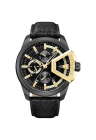 Ceas Barbati  quartz - inox - piele naturala - 46mm