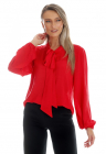 Bluza Dama - Noblesse - cu Funda ampla V354 - Rosu