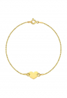 Bratara Aur 375 - 9K cu charm Heart - Inima - 16-17 CM