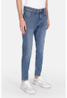 Blugi crop cu croiala slim-fit - Albastru deschis