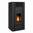 Pachet Termosemineu peleti Fornello SERENA 25 kw culoare black complet echipat pompa circulatie vas expansiune automatizare kit evacuare 3.5 ml Boiler Termoelectric Fornello 100 l Termostat Aspirator calorifere