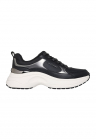 Pantofi sport demi-wedge cu garnituri cu aspect metalizat Hazel 2 - Negru/Argintiu