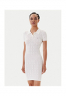 Rochie tricotata de dama -  ecru - 50% viscoza - 28% poliester - 22% poliamida -