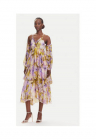 Rochie cocktail Dama -  multicolor - 70% viscoza - 30% matase -