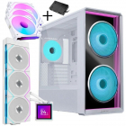 Carcasa LANCOOL 217 INF Bundle + HydroShift II LCD-S 360TL AIO + 3x UNI FAN SL-INF 120 Reverse Blade Alb – ITGalaxy.ro
