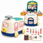 Set de joaca Doctor 2 in 1, masinuta transformabila in cabinet medical, 11 piese, cu accesorii, 36 cm, 3+ ani – Hiris.ro