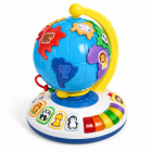 Glob educativ interactiv pentru copii, cu animale, continente si clape colorate, 28,5 cm – Hiris.ro