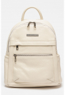 Rucsac de piele cu buzunare multiple - Bej deschis
