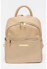 Rucsac de piele cu logo - Maro taupe