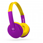 Casti pentru Copii HP-BT350 Microfon Bluetooth Limitare Volum 85dB Galben/Mov – ITGalaxy.ro