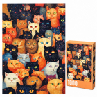 Puzzle cu Pisici colorate, 1000 piese, multicolor – Hiris.ro