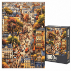 Puzzle Ancient Street, 1000 piese, strada europeana in peisaj de toamna, multicolor – Hiris.ro