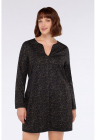 Rochie scurta cu animal print - Negru/Gri inchis