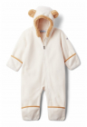 Salopeta din fleece cu garnituri din blana sintetica Tiny Bear™ - Bej