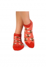 Sosete scurte bambus - FINE BAMBOO Sneaker Bees - Orange