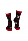 Sosete bambus - Sf. Valentin Black&Red