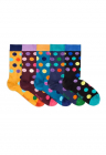 Sosete bambus Dots Luxury Box 5 BUC.