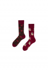 Sosete lungi barbatesti - Imprimeu cu inimi - Multicolor -