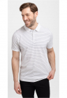 Tricou polo  O-Will pentru barbati – cu dungi – alb – FashionDays.ro