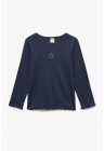Bluza din amestec de bumbac cu imprimeu cu stea - Bleumarin