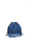 Geanta bucket din piele intoarsa Umbria Plus - Albastru inchis